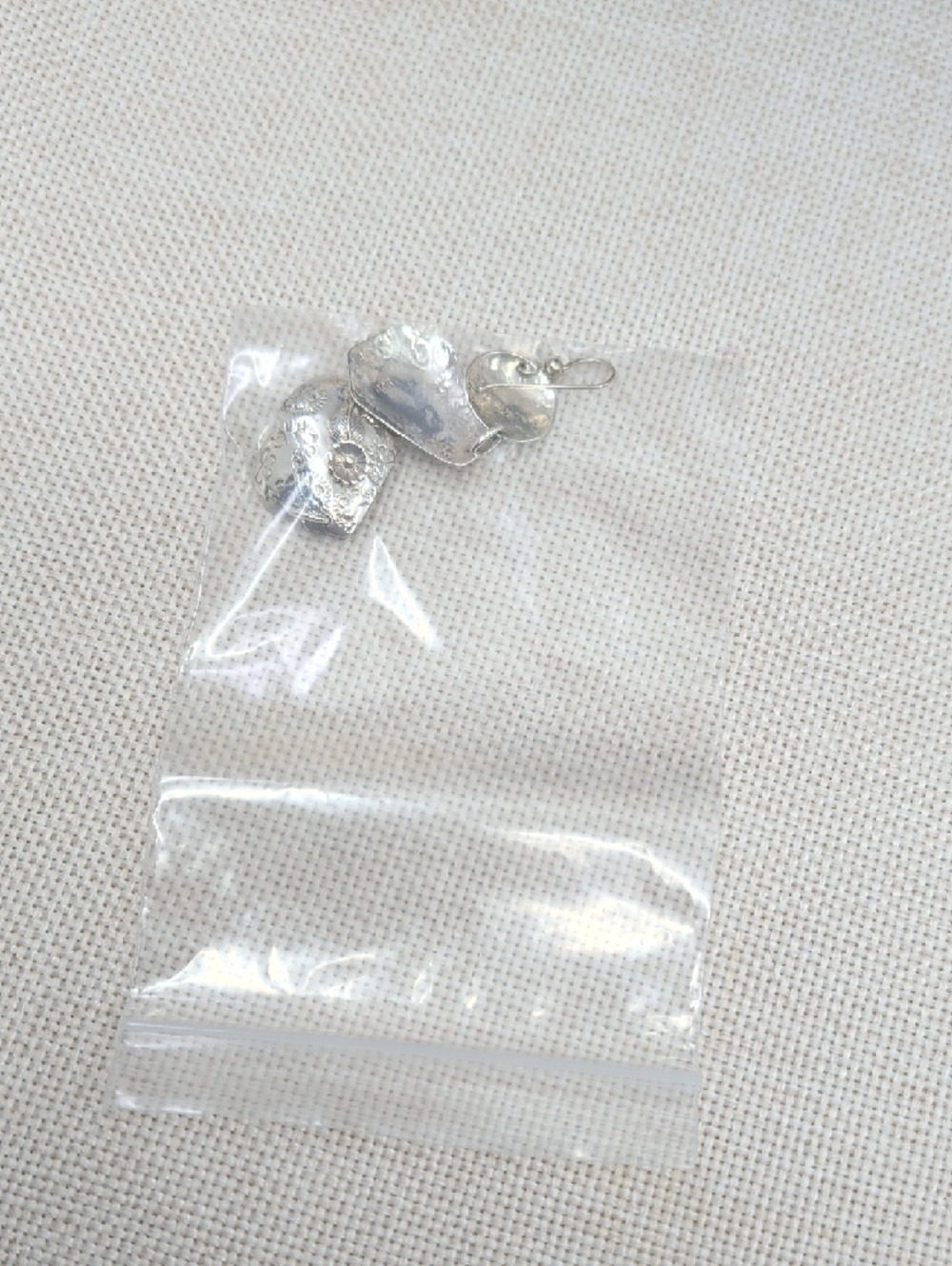 Sterling Silver 925 Floral Drop Earrings Florida Keys Artisan BJH Vintage 1990s - Picture 16 of 17